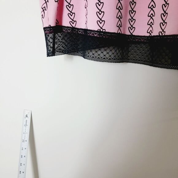 Victoria's Secret Chain of Hearts Lace Nightgown Pink Negligee Size Large - Picture 6 of 8